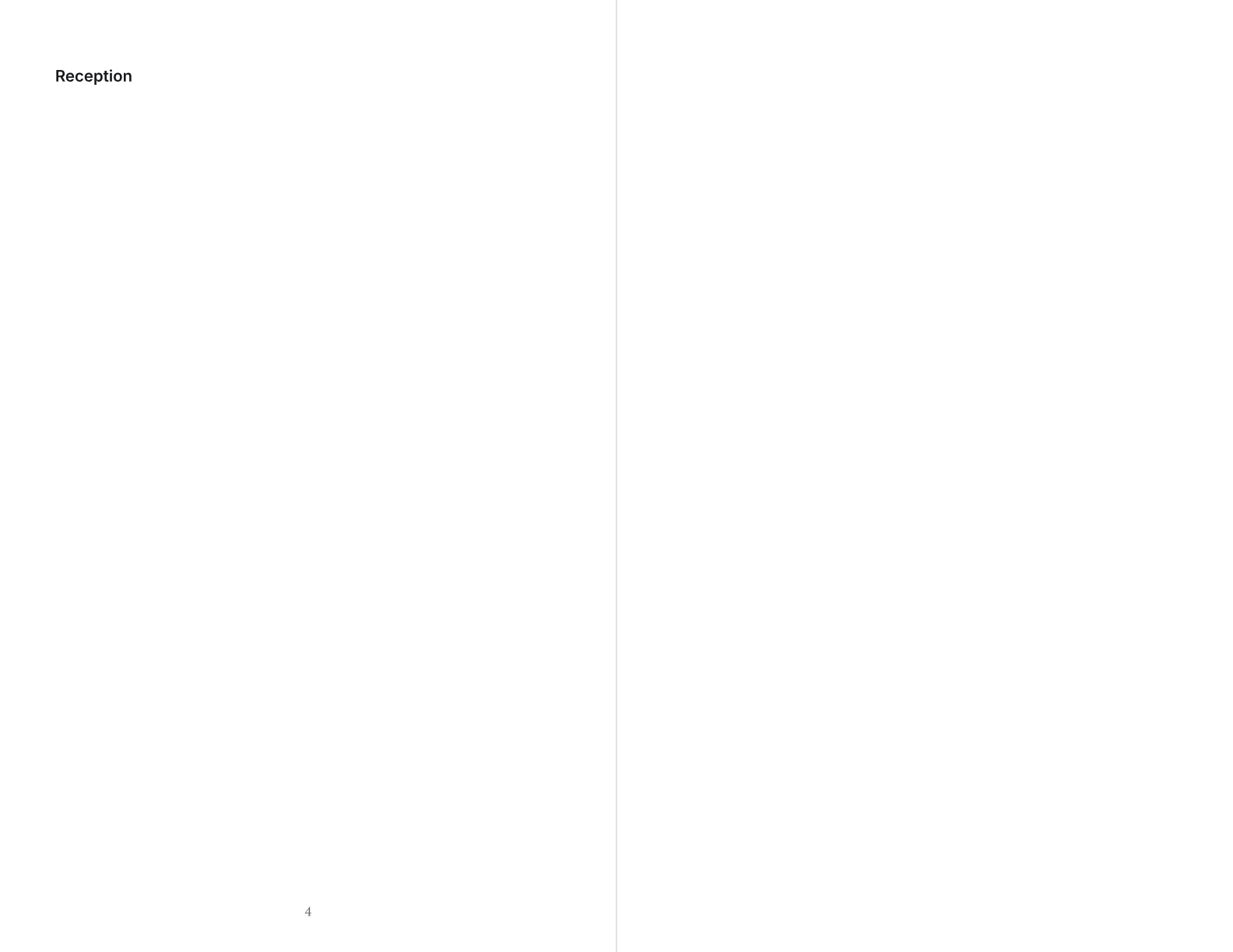 Pages 4 and 5 of the program: Example program for a wedding ceremony